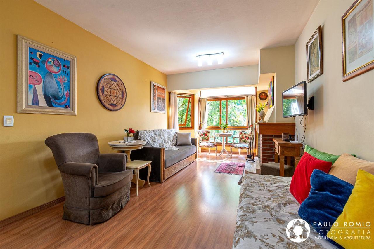 Apartamento Aluguel Temporada Gramado Bagian luar foto